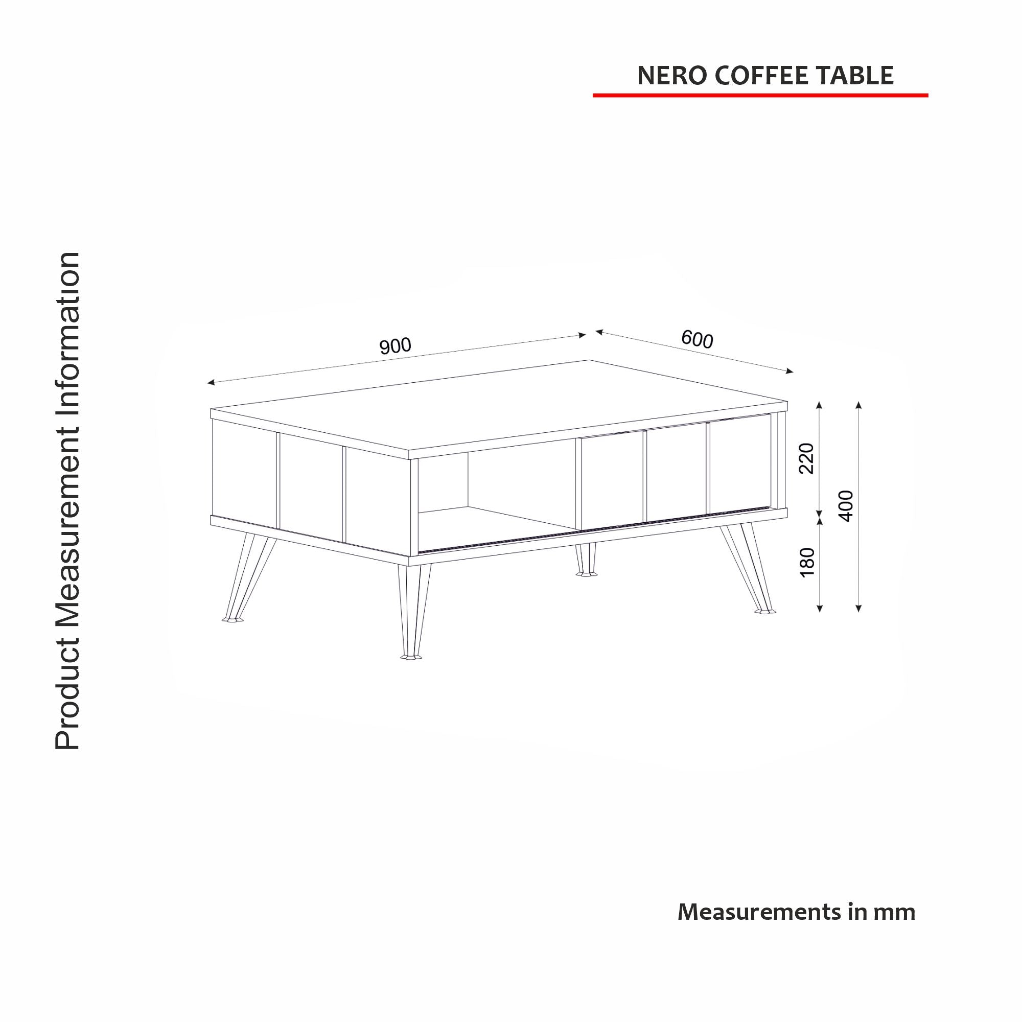 Couchtisch Nero Rebab Braun Dunkelgrau