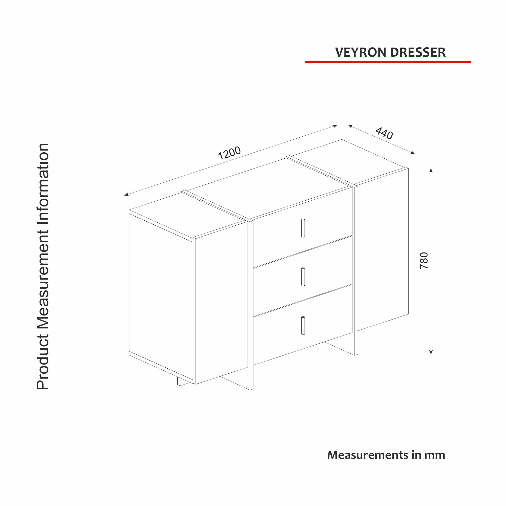 Kommode Veyron Weiß