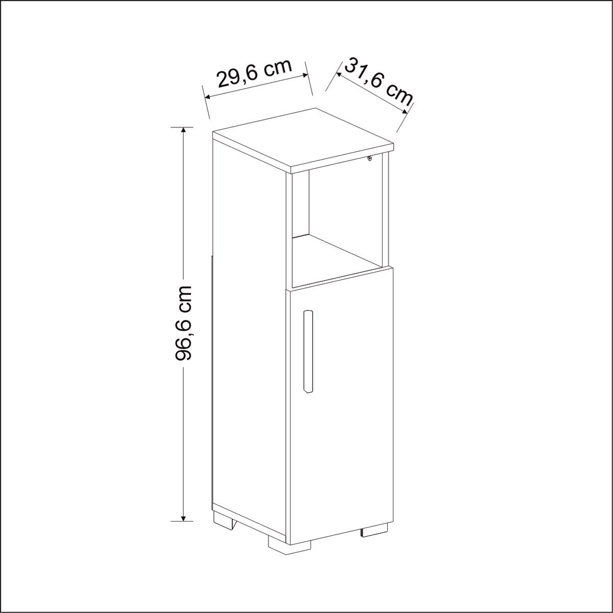 Mehrzweckschrank Duru Weiß 9260