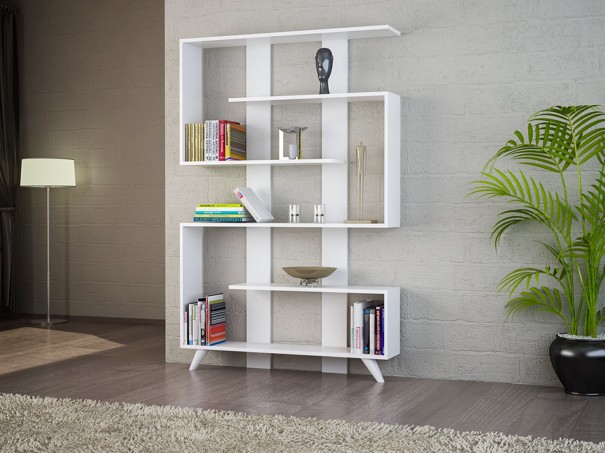 Bücherregal  Rain Weiß