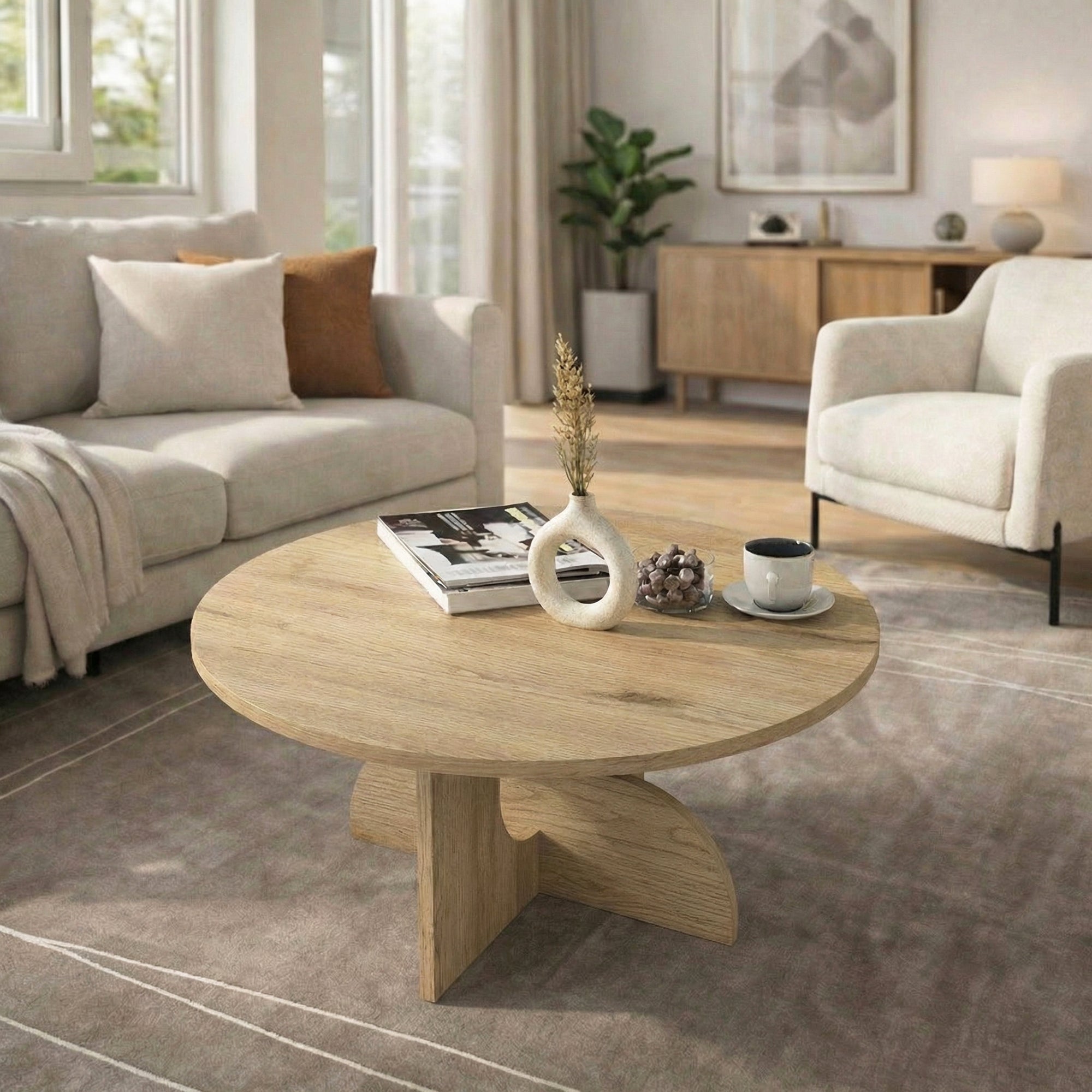 Couchtisch Enigma Ratan 75 cm Rund