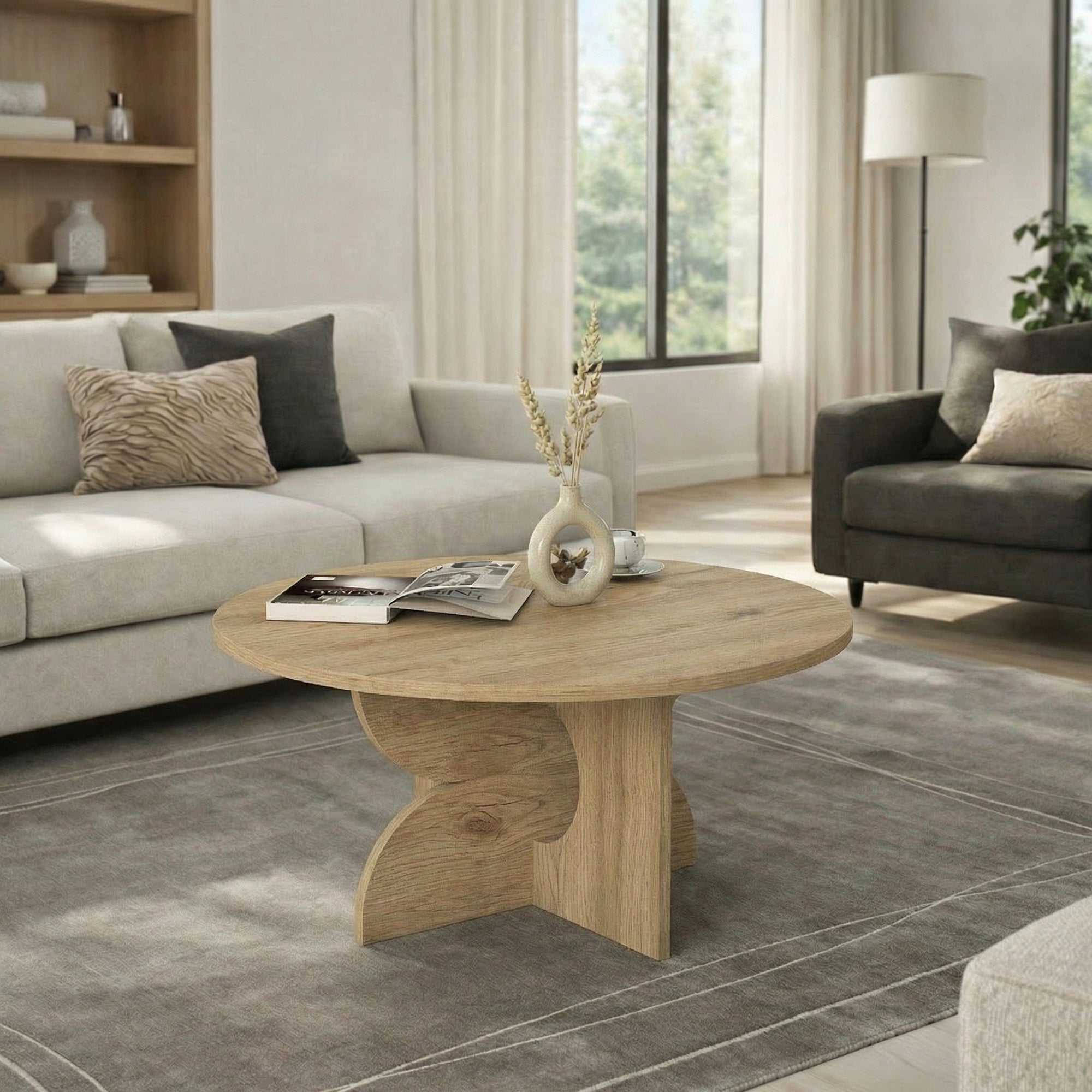 Couchtisch Enigma Ratan 75 cm Rund