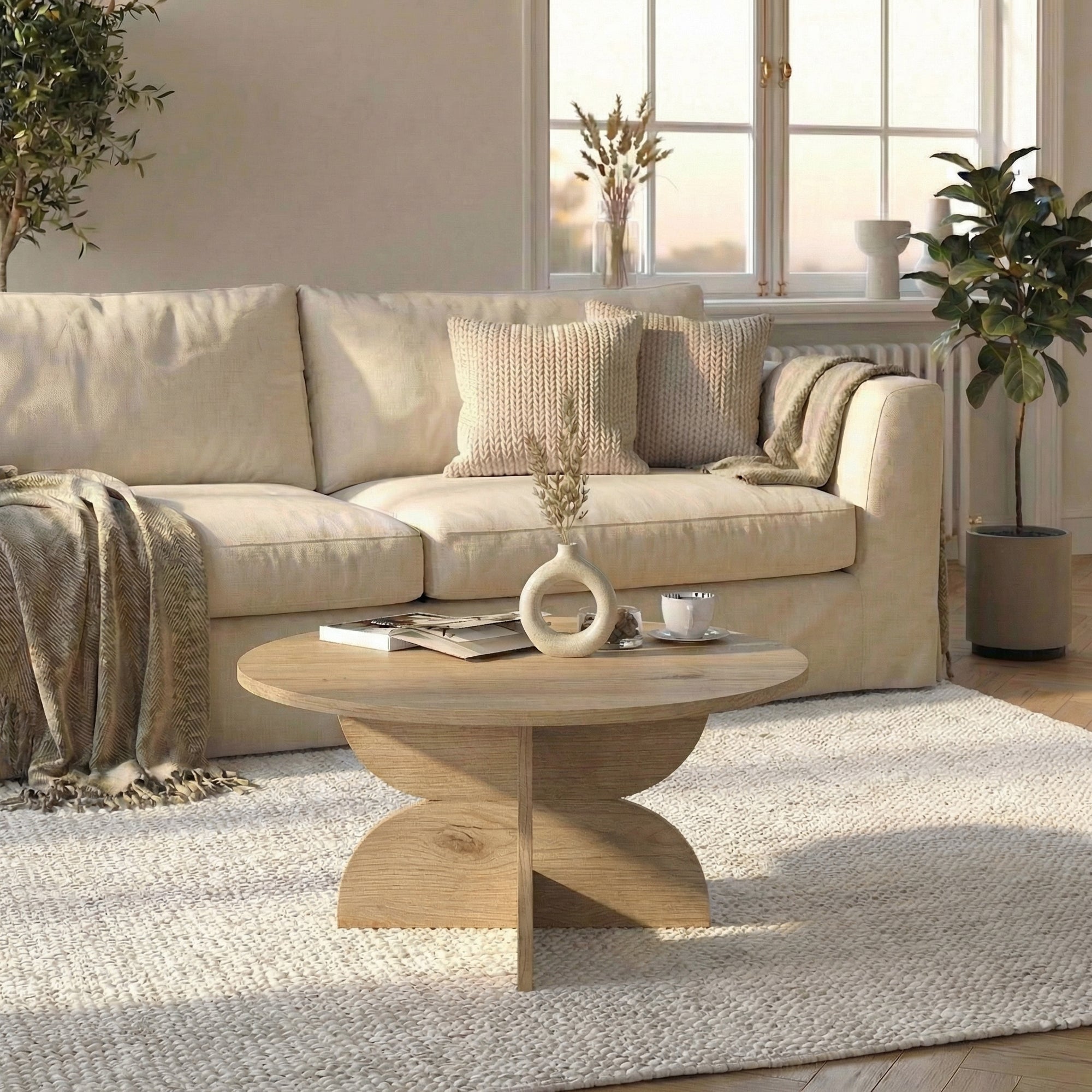 Couchtisch Enigma Ratan 75 cm Rund