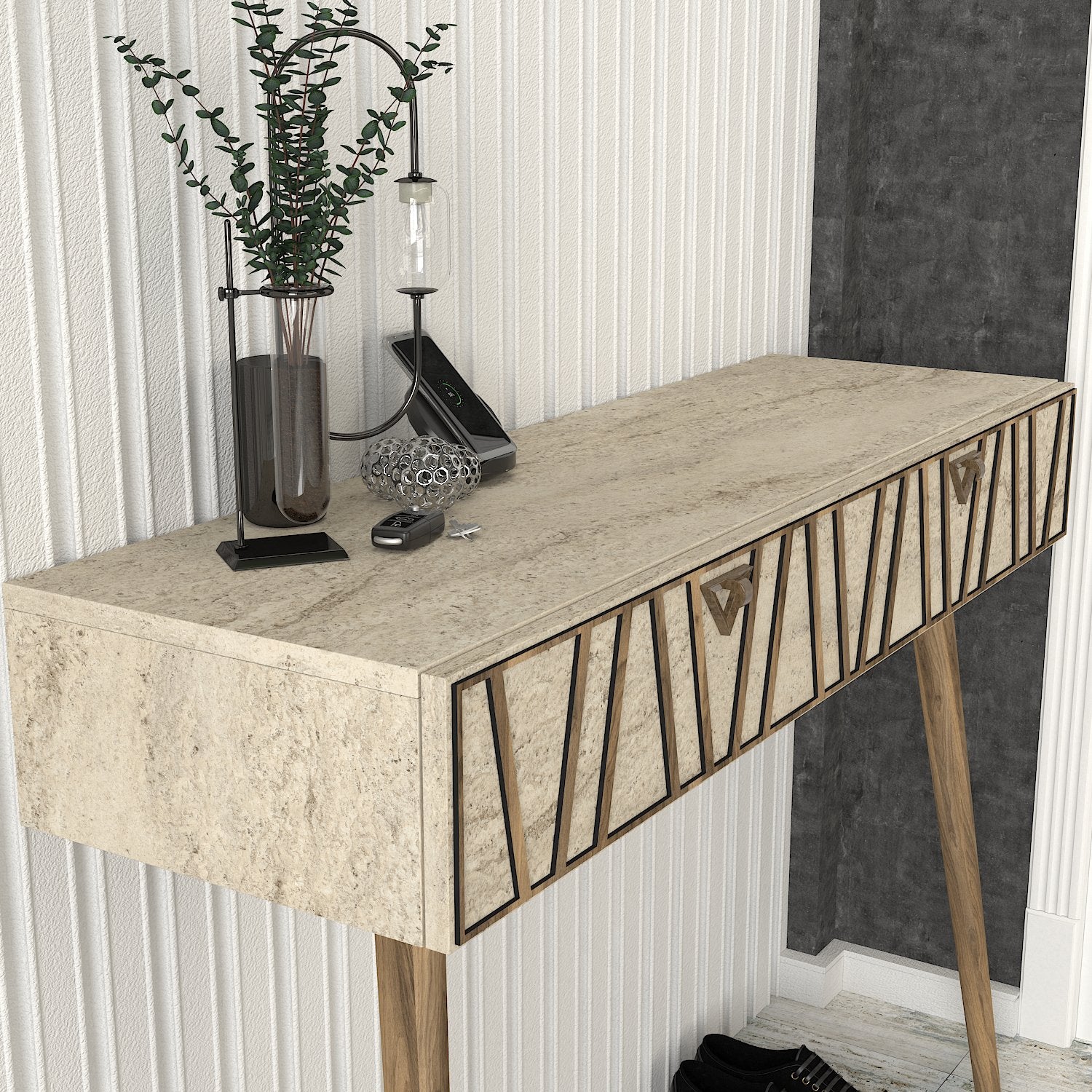 Konsolentisch Forest Beige Granit Optik