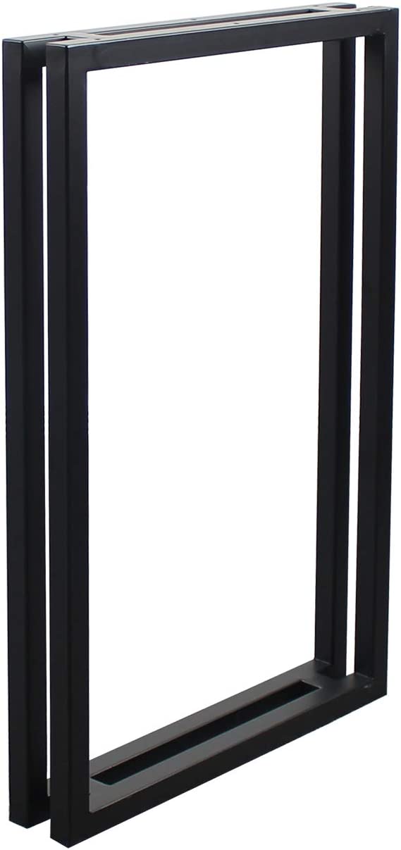 Tischgestell Stahl Schwarz 2 Stück Set 55x72 cm