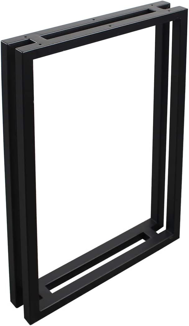 Tischgestell Stahl Schwarz 2 Stück Set 55x72 cm