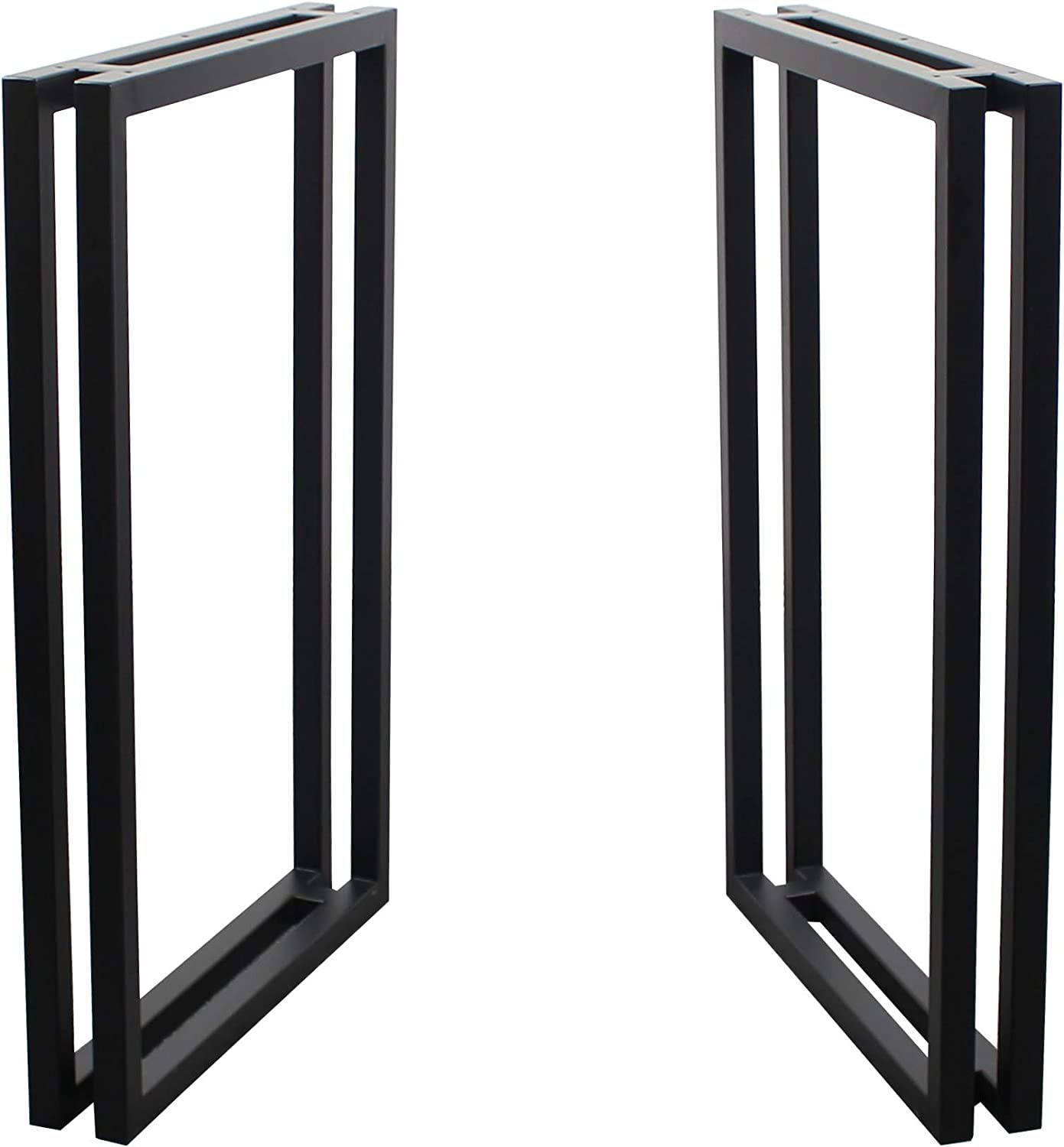 Tischgestell Stahl Schwarz 2 Stück Set 55x72 cm