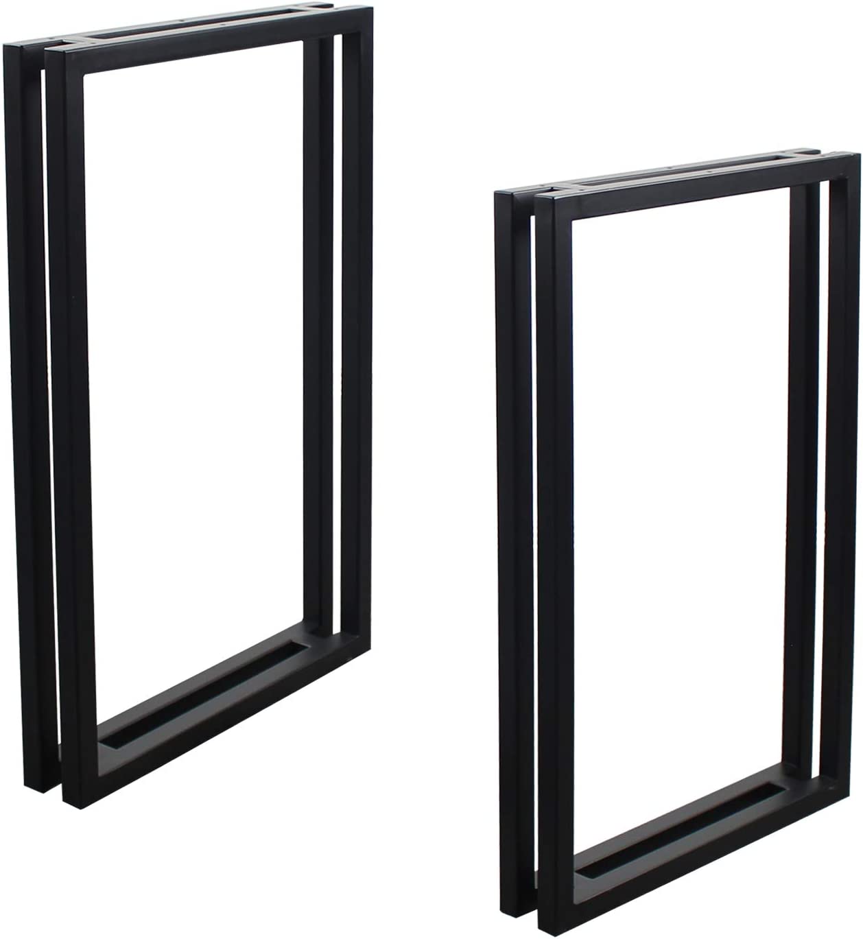 Tischgestell Stahl Schwarz 2 Stück Set 55x72 cm