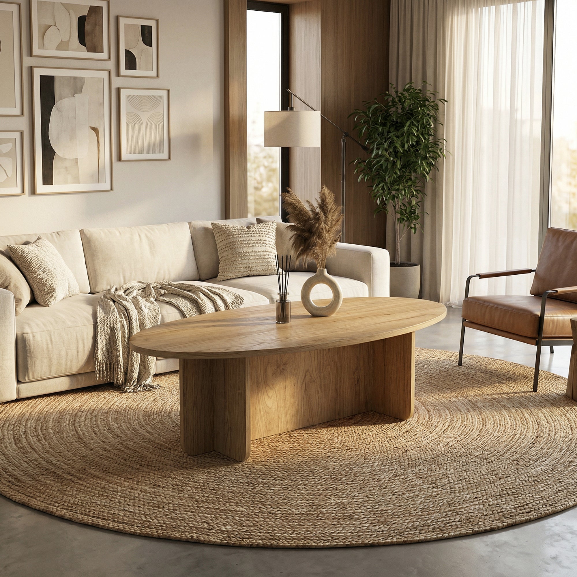 Couchtisch Luminous Ratan 120x60 cm