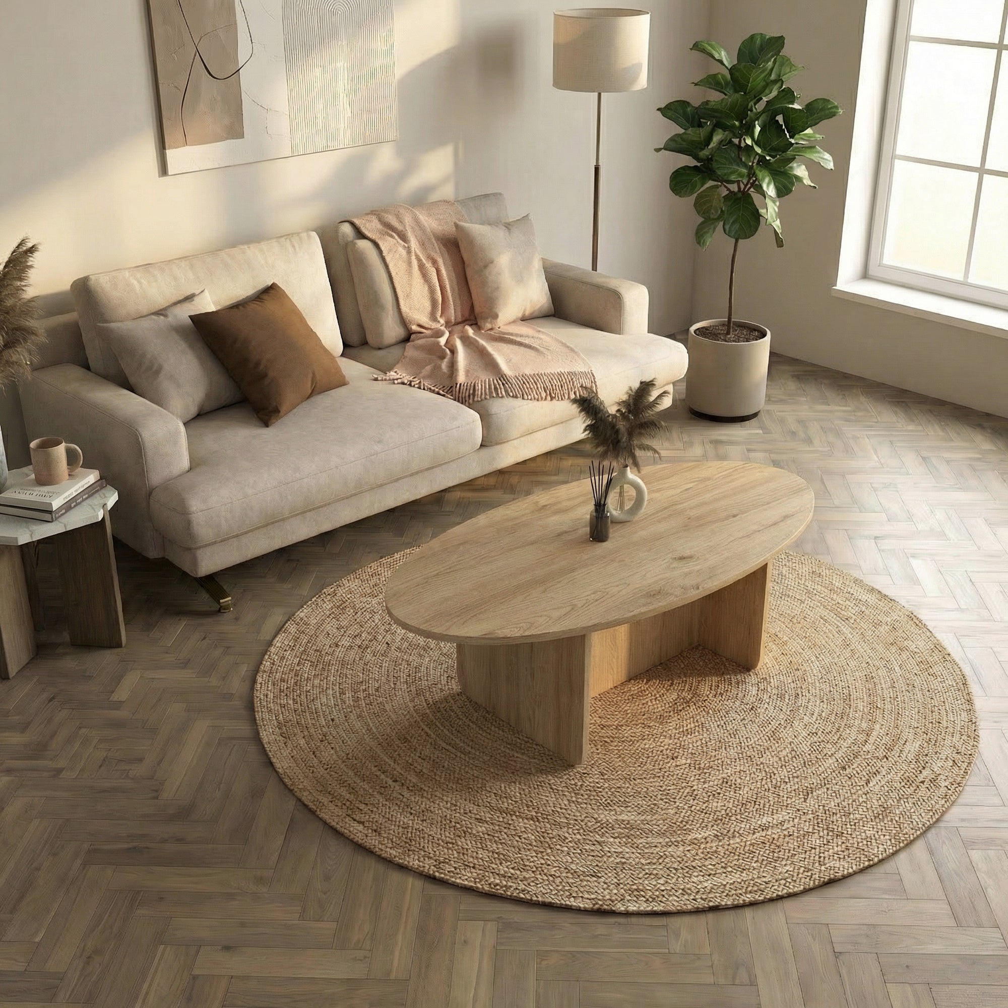 Couchtisch Luminous Ratan 120x60 cm