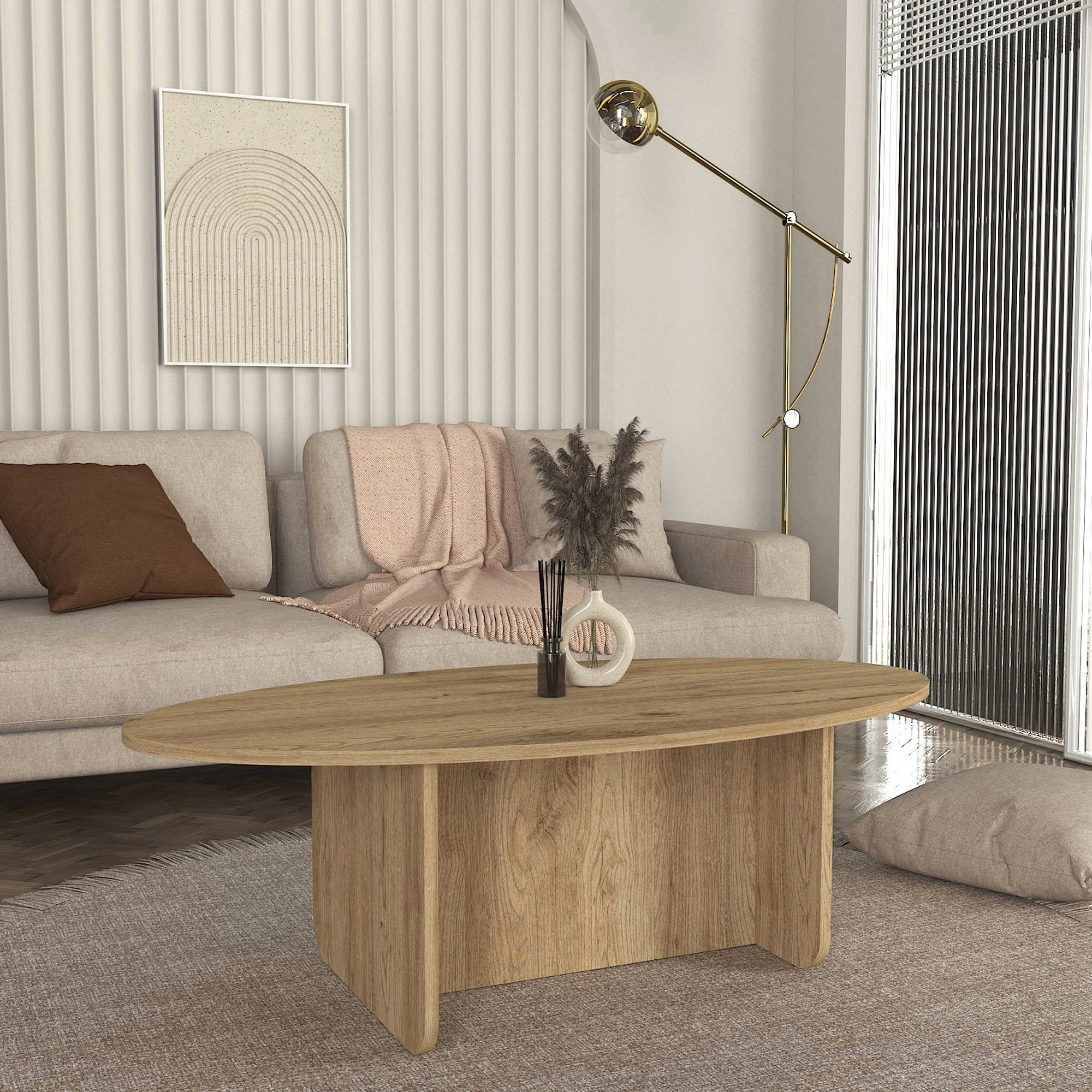 Couchtisch Luminous Ratan 120x60 cm