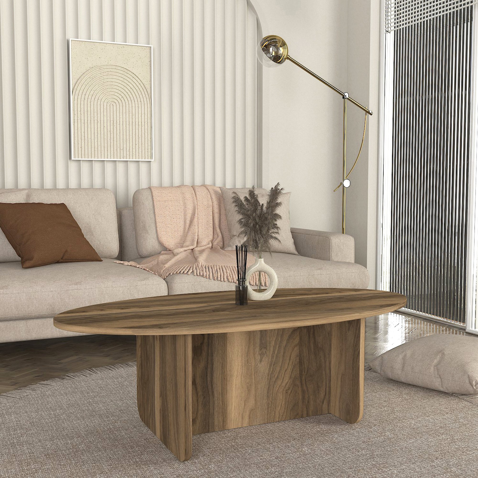 Couchtisch Luminous Walnuss 120x60 cm