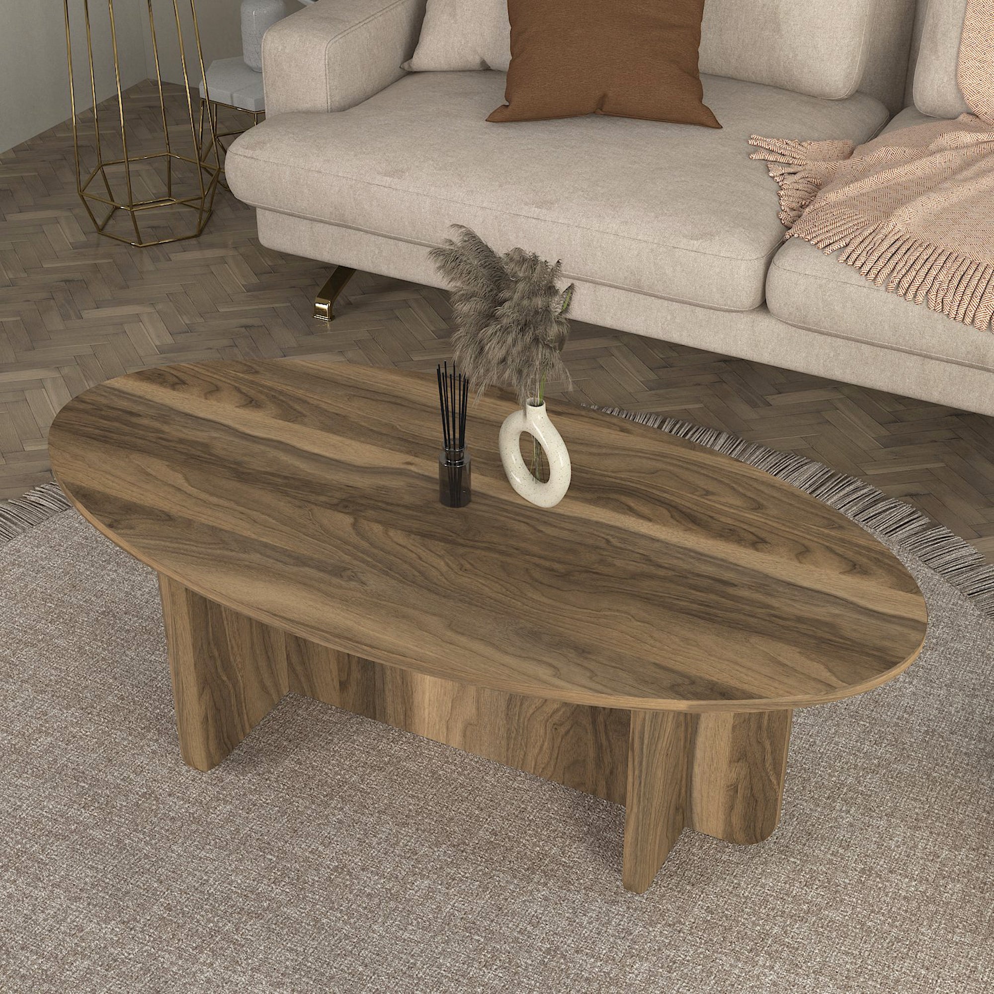 Couchtisch Luminous Walnuss 120x60 cm
