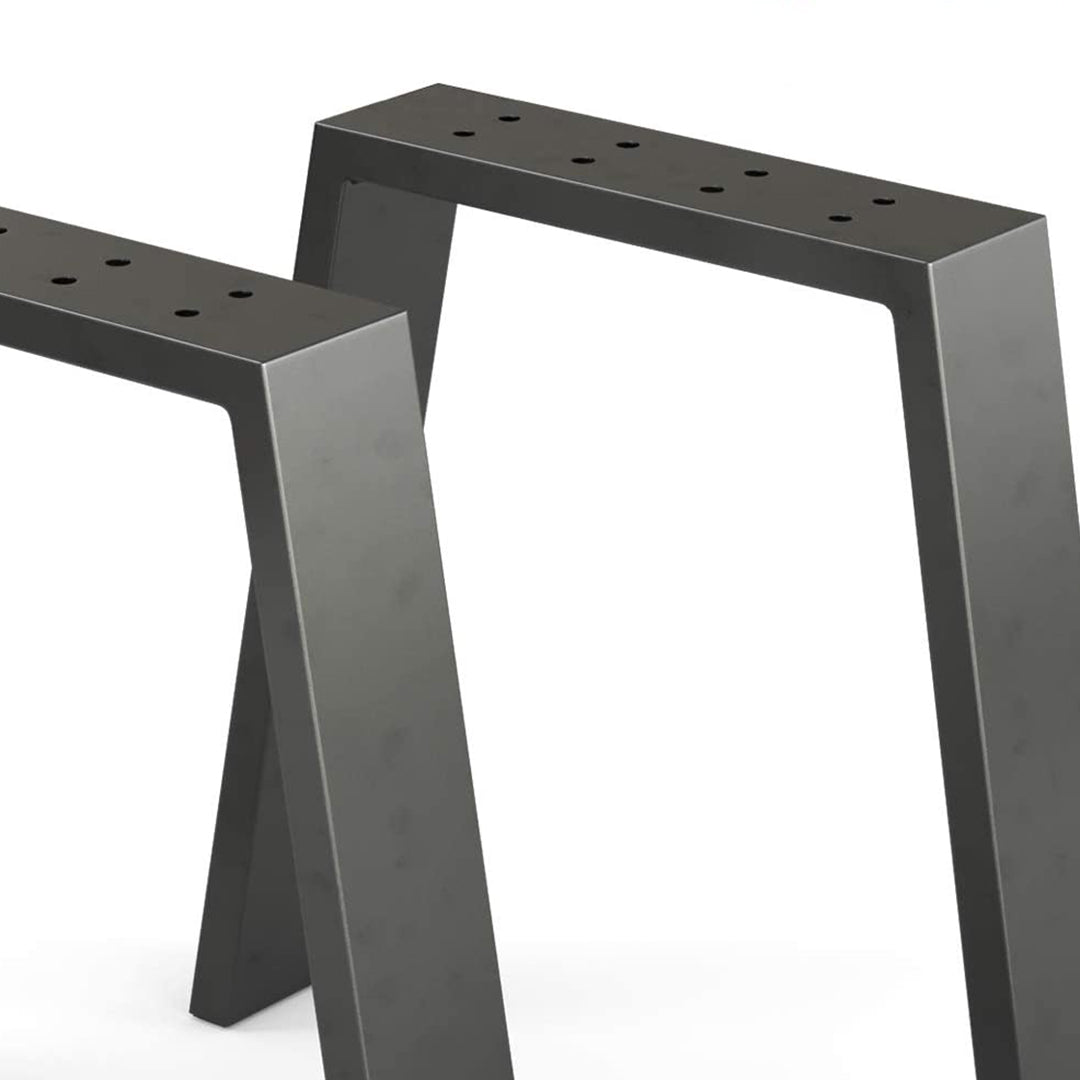 Tischgestell Metall Schwarz 2er Set 55x72 cm