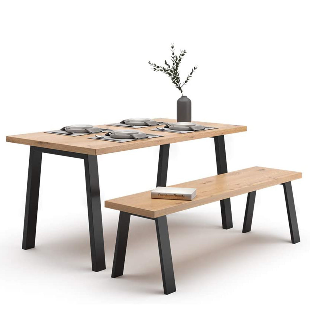 Tischgestell Metall Schwarz 2er Set 55x72 cm