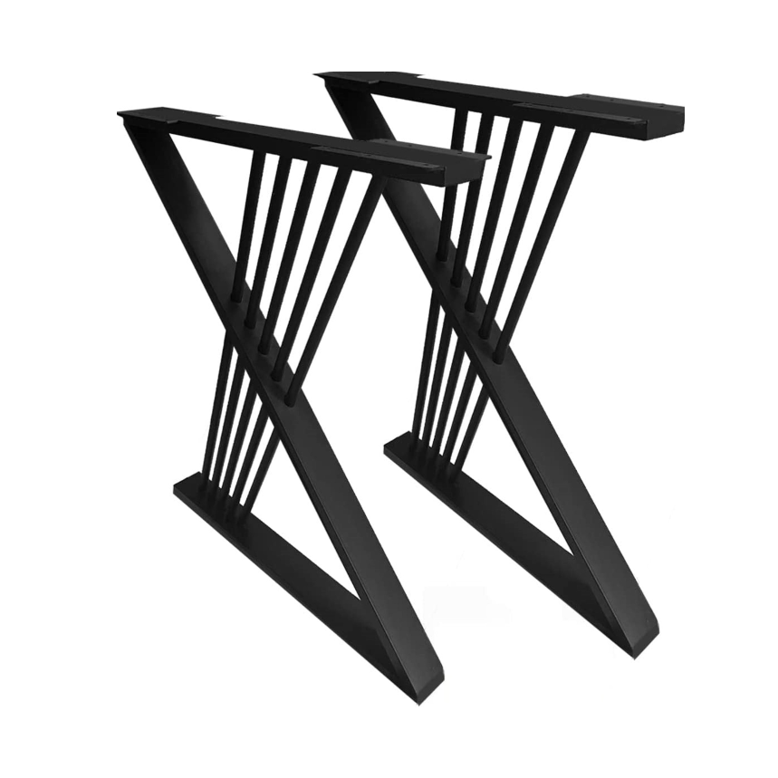 Tischgestell OS Metall Schwarz 2-er Set 60x72 cm
