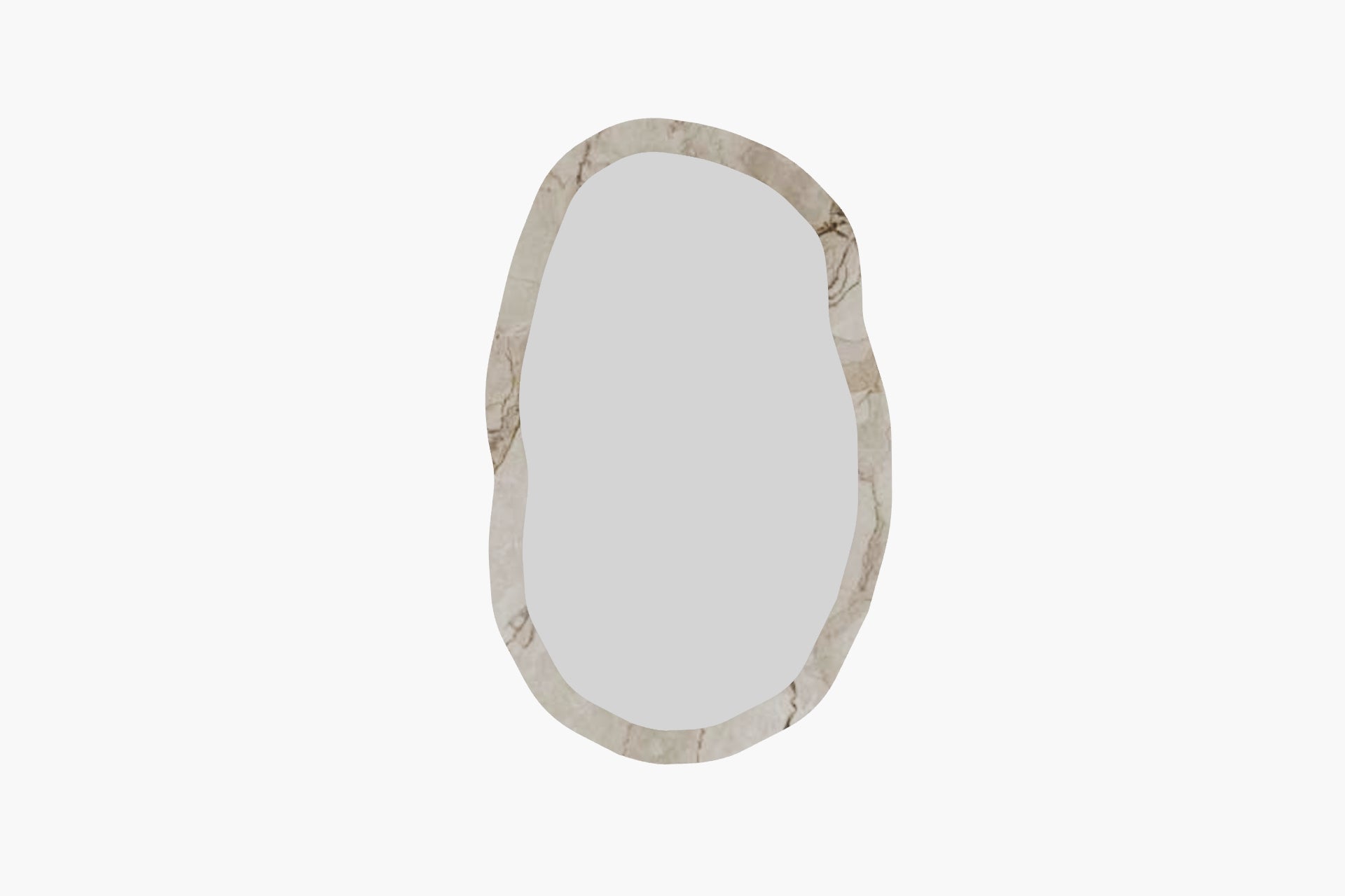 Wandspiegel Asymmetrische Eleganza Marmoroptik Modern 52x86x2 cm