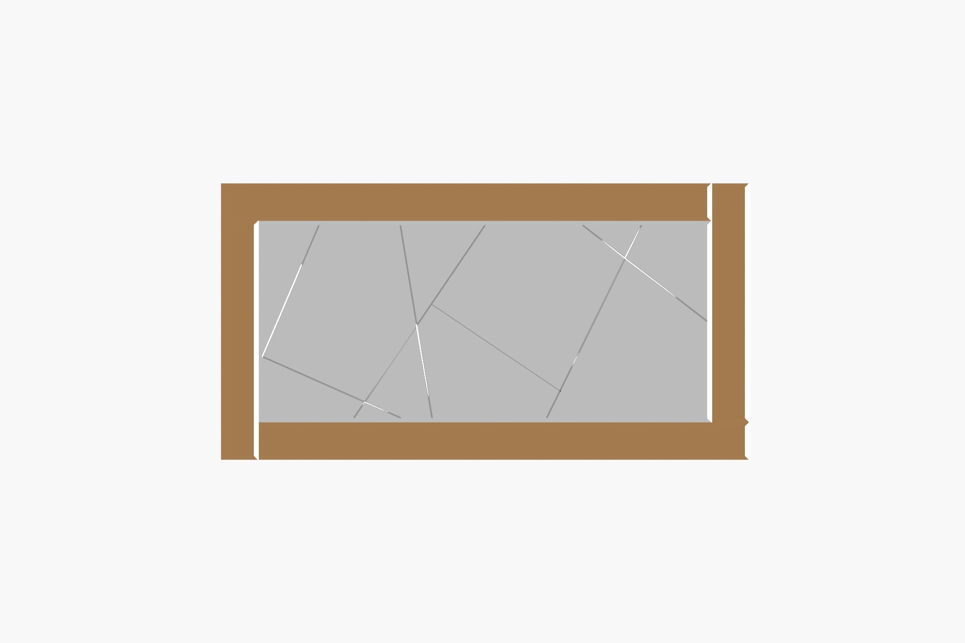 Wandspiegel Luna Bronze Rahmen 120x60x2 cm