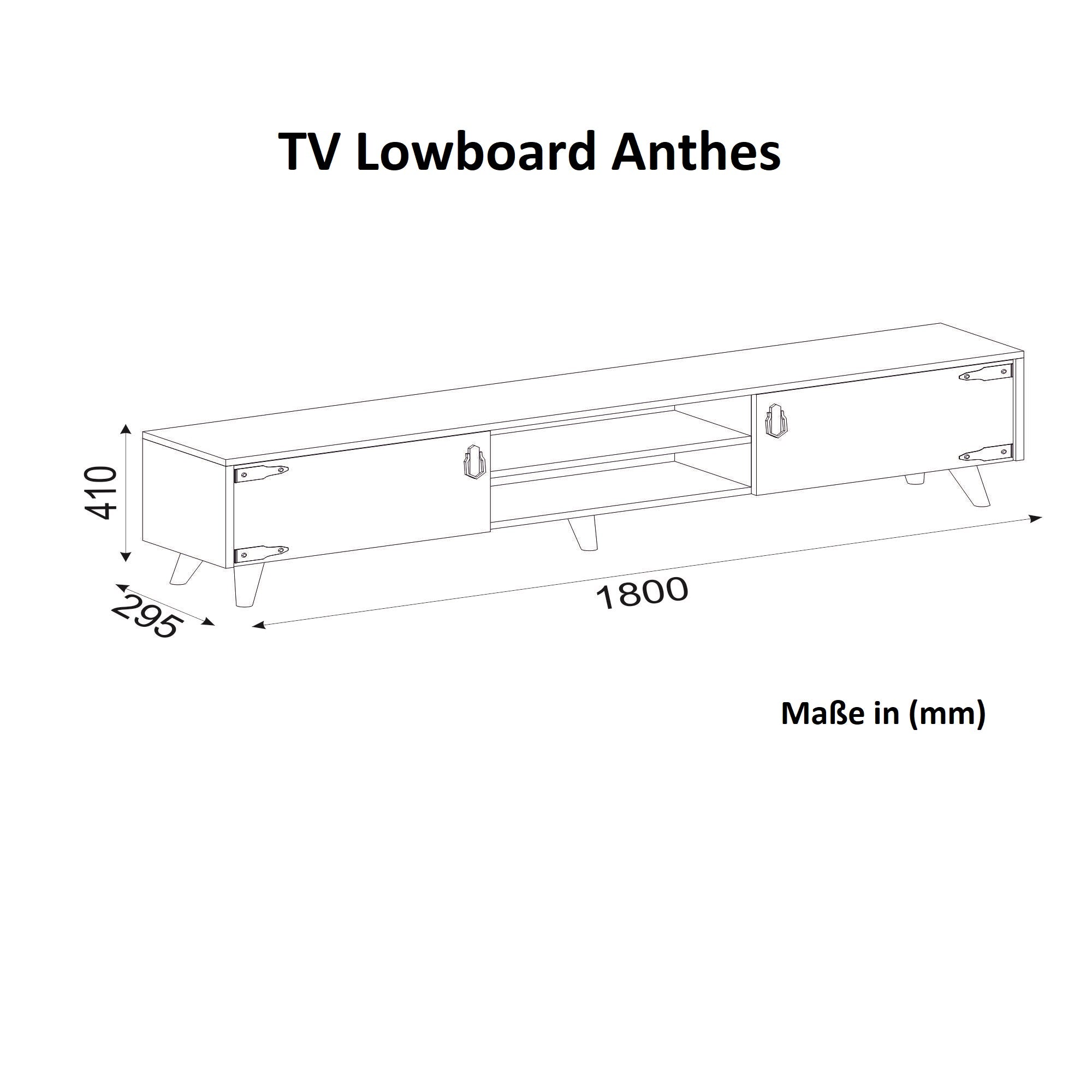 TV Lowboard Anthes Walnuss