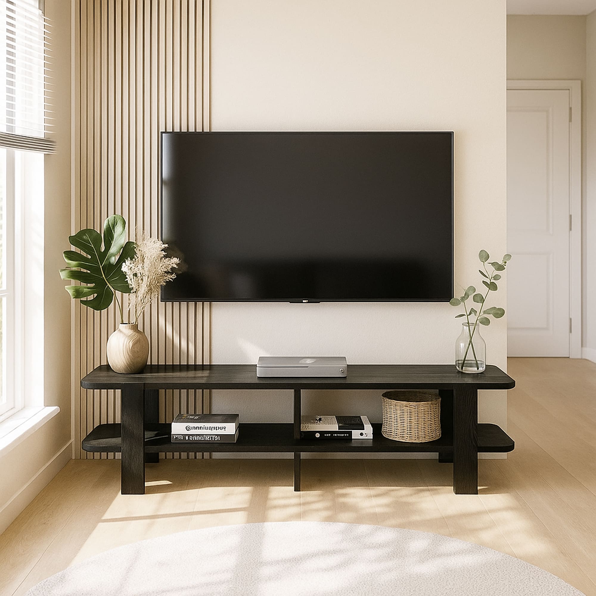 TV Lowboard Glam Granit Optik Travertin Braun