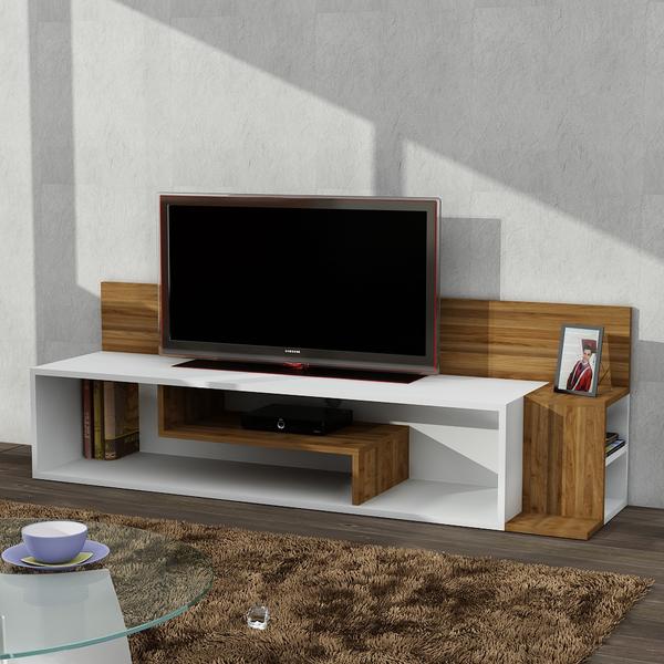 Tv Lowboard Stream Weiß Walnuss