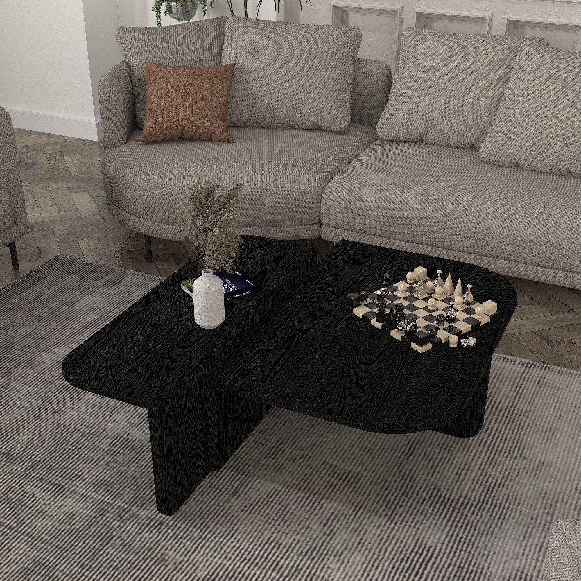 Couchtisch Luxe Schwarz 90x90 cm