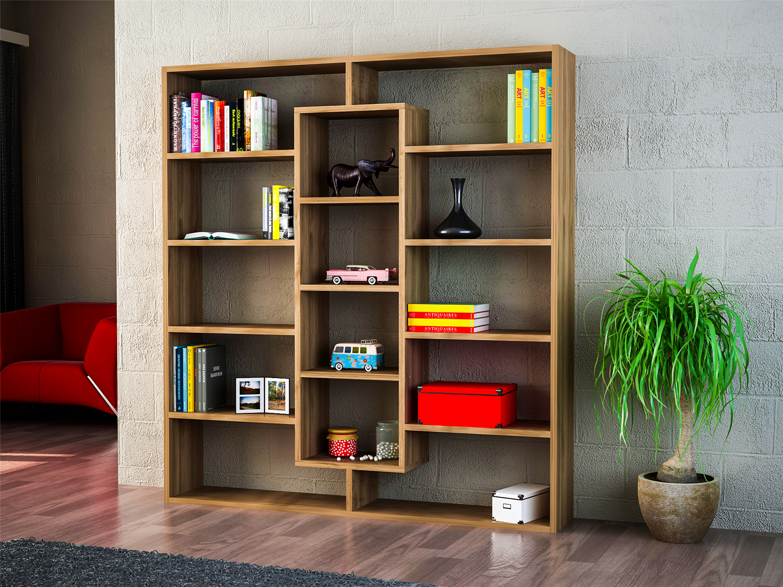 Bücherregal Ample Walnuss