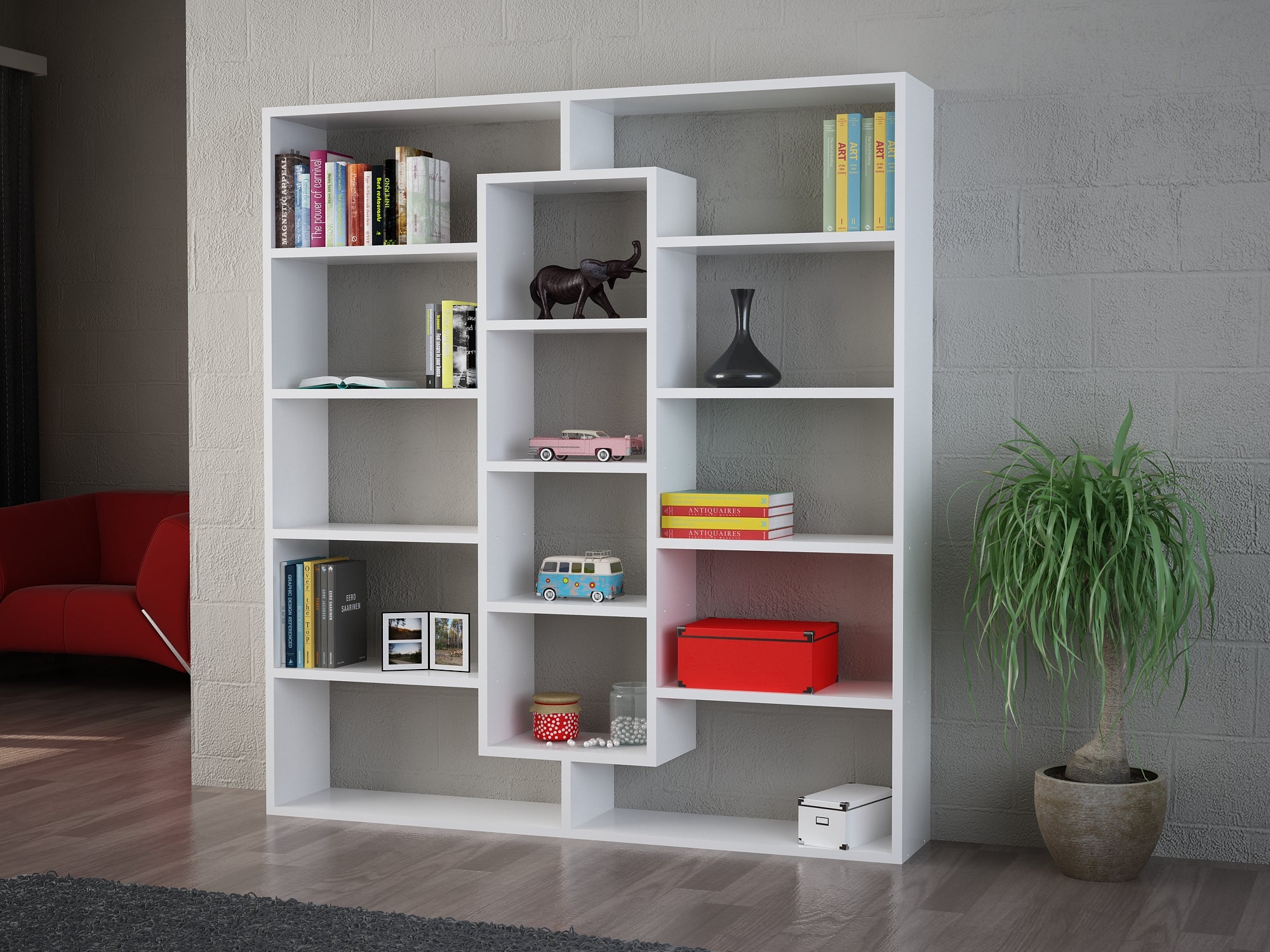 Bücherregal Ample Weiß 0592