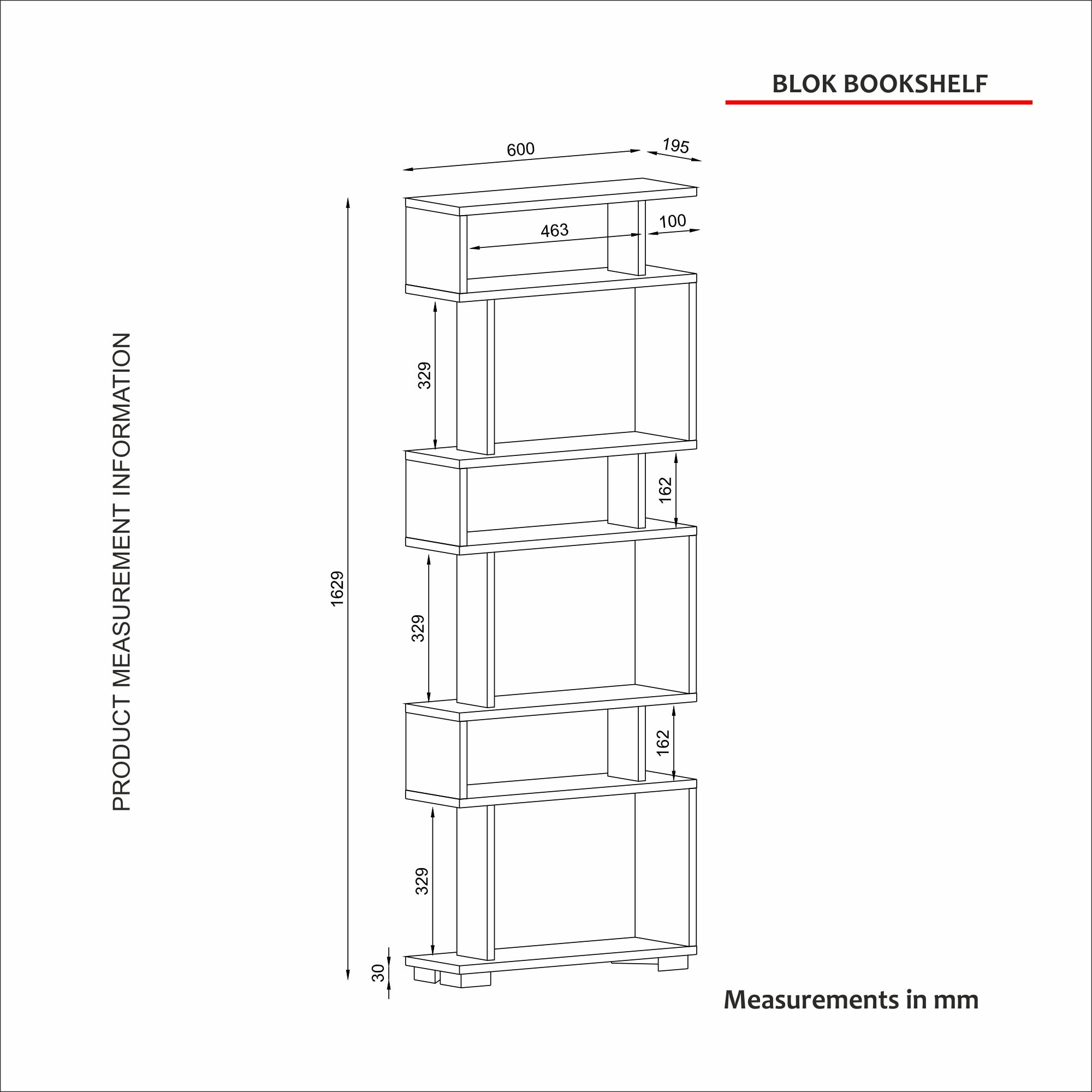 Bücherregal  Blok Saphir