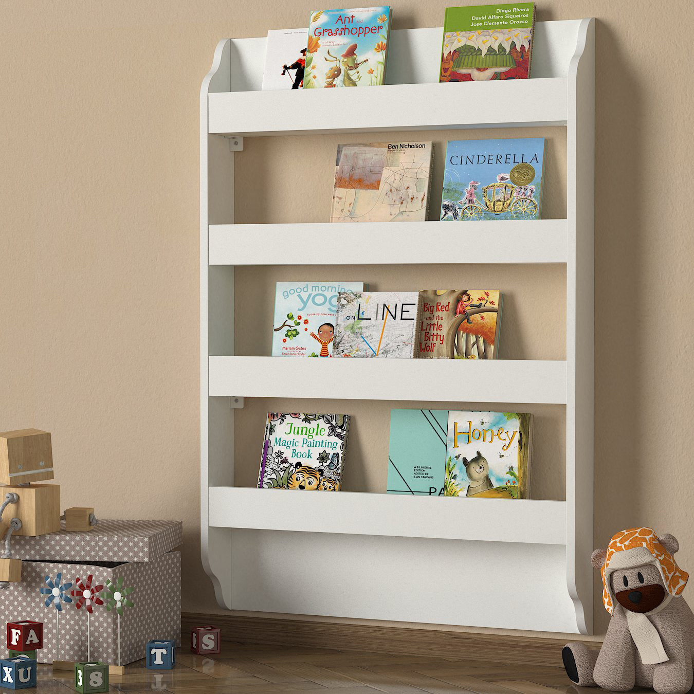 Bücherregal Drama Montessori Weiß 120 x 80 cm