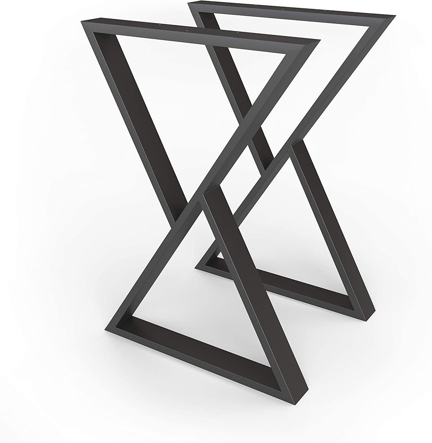 Tischgestell OS Metall Schwarz 2-er Set 55x72 cm