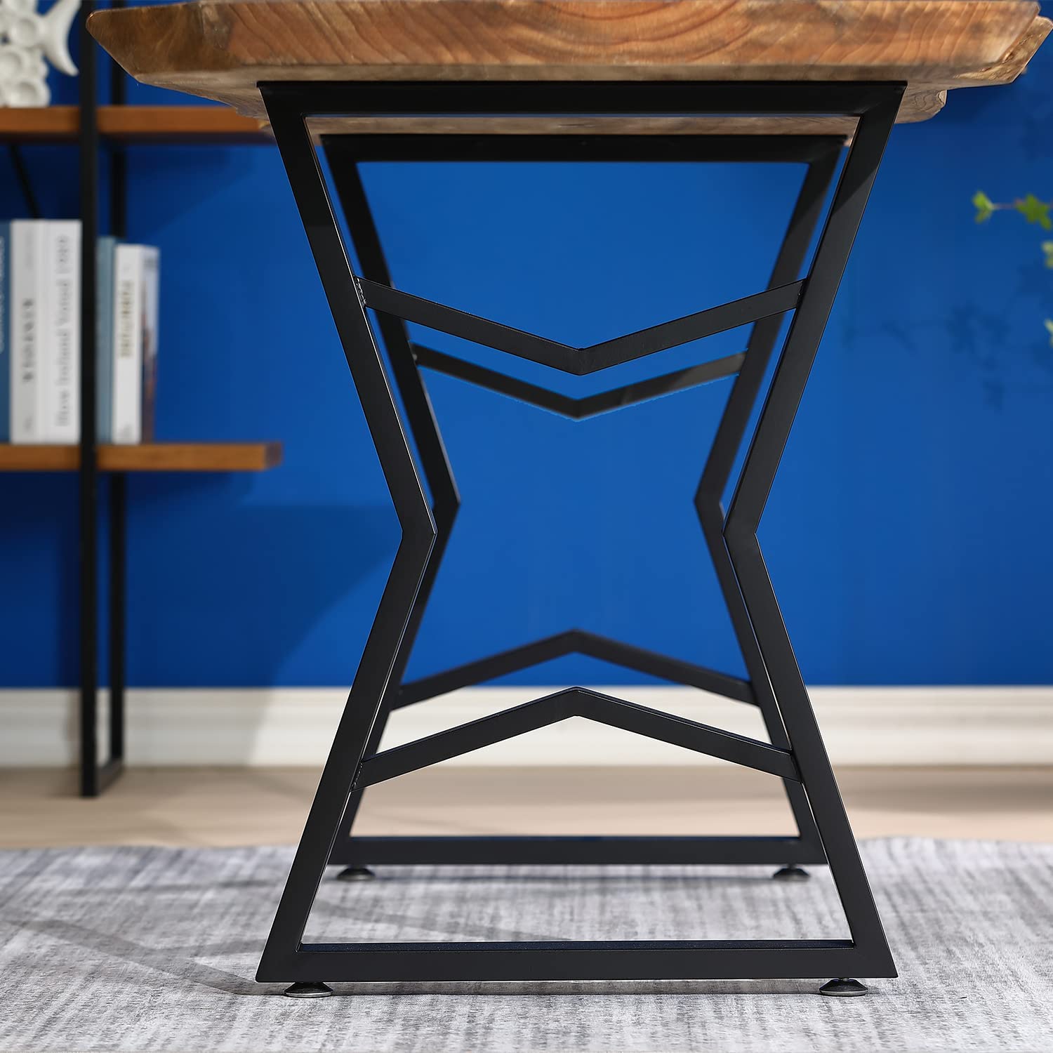 Tischgestell Stahl Schwarz 2 Stück Set 55x72 cm