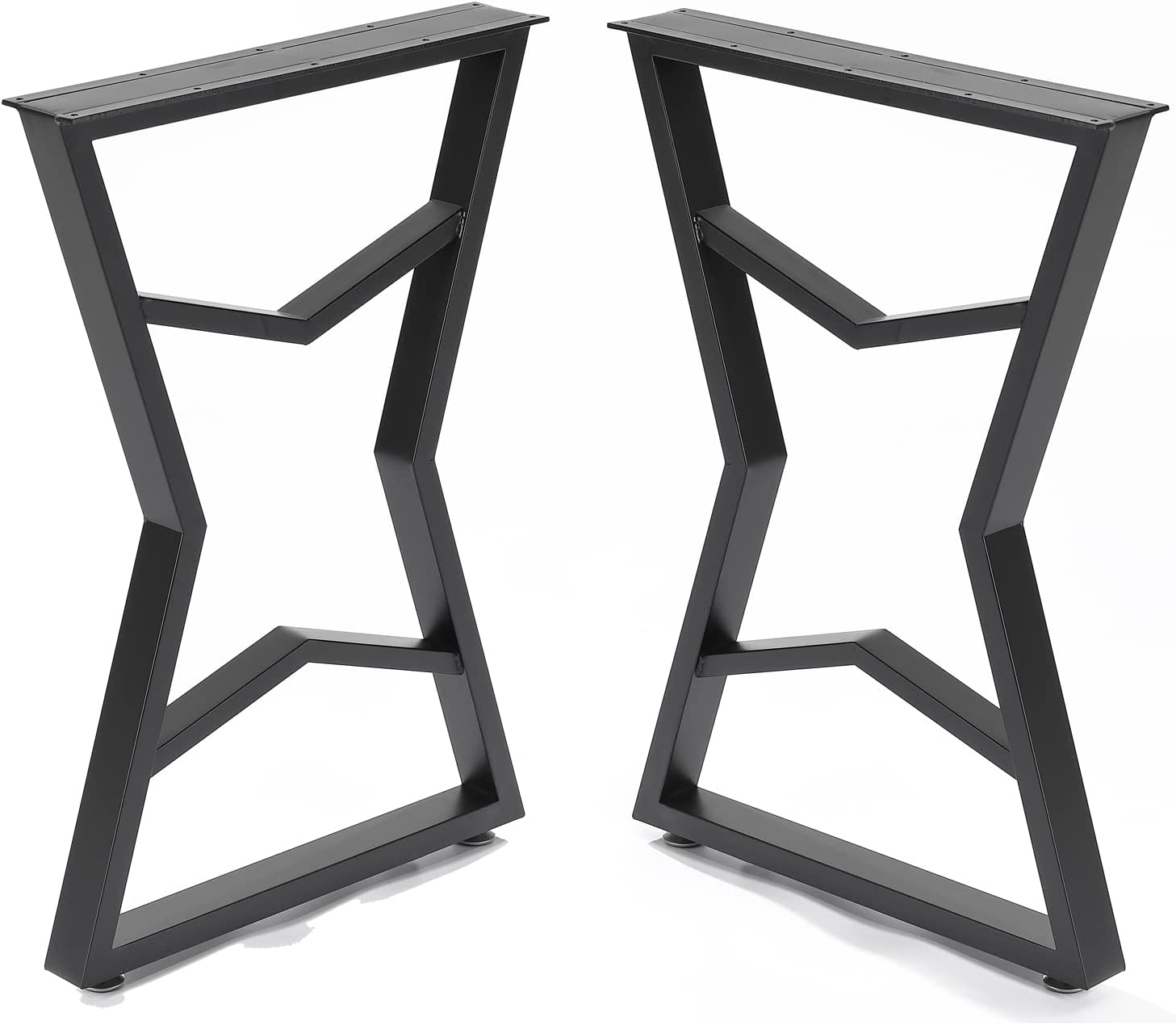 Tischgestell Stahl Schwarz 2 Stück 55x72 cm