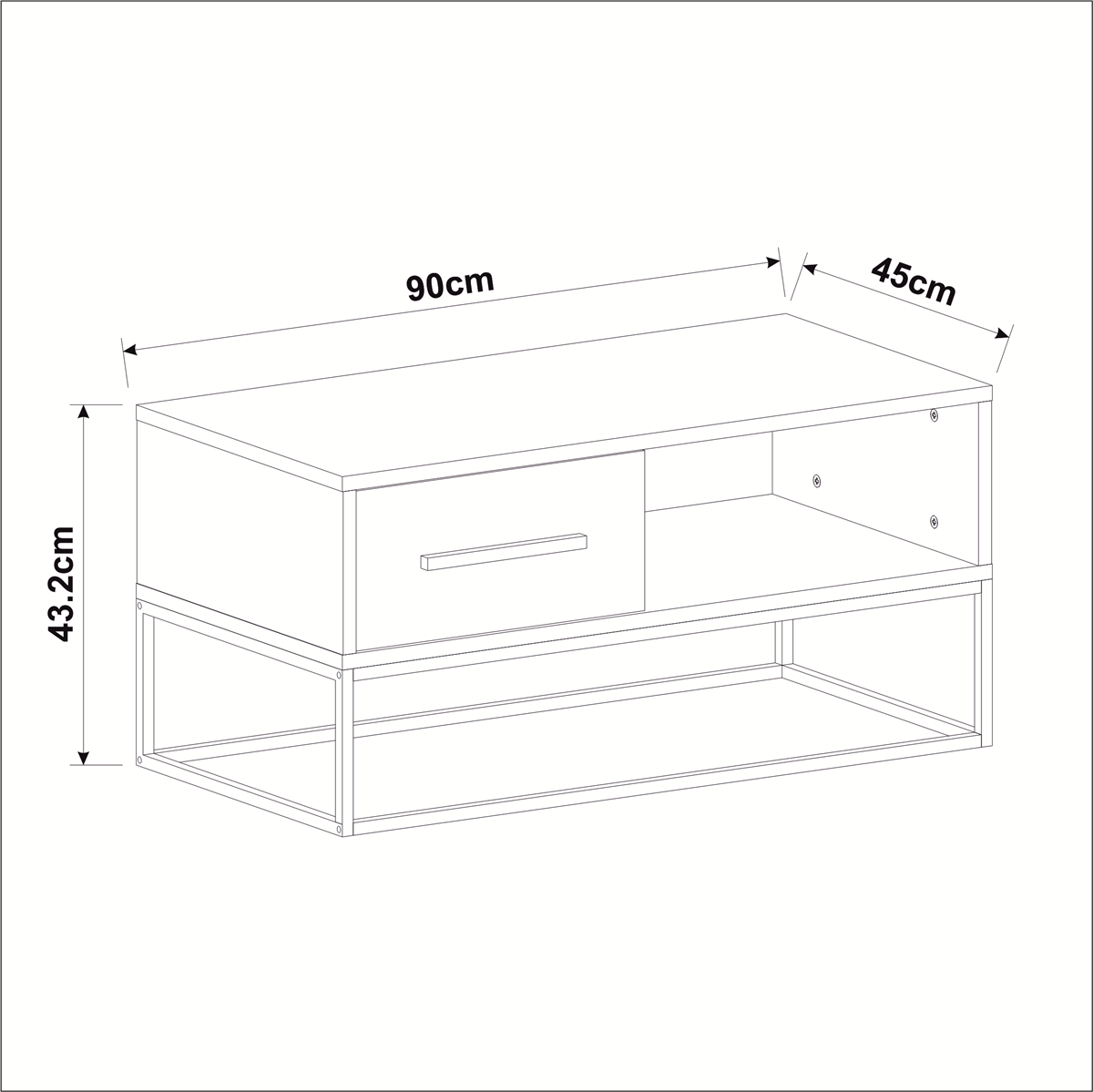 Couchtisch Mira Anthrazit Gold 9871