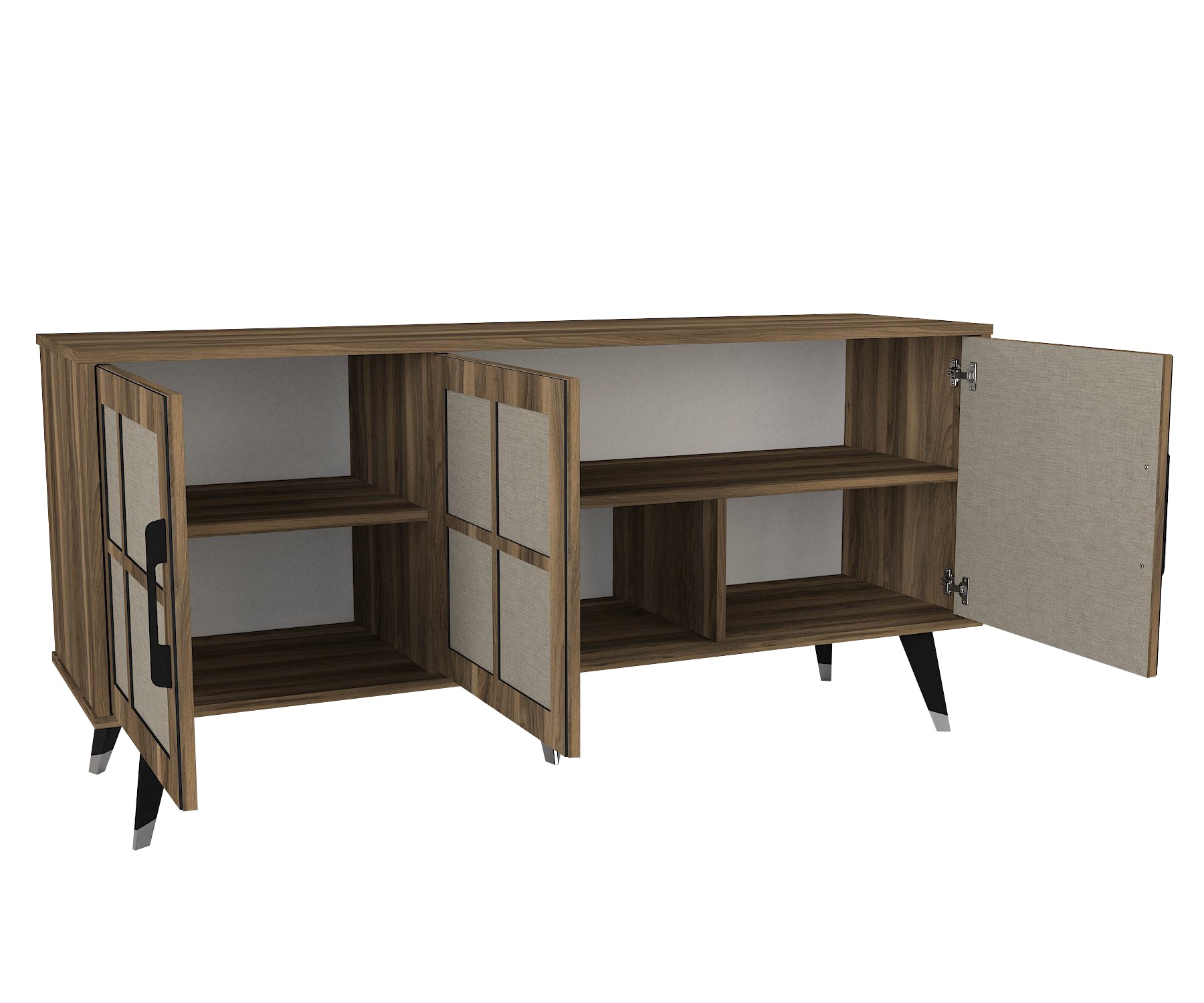 Sideboard Logan Walnuss Grau