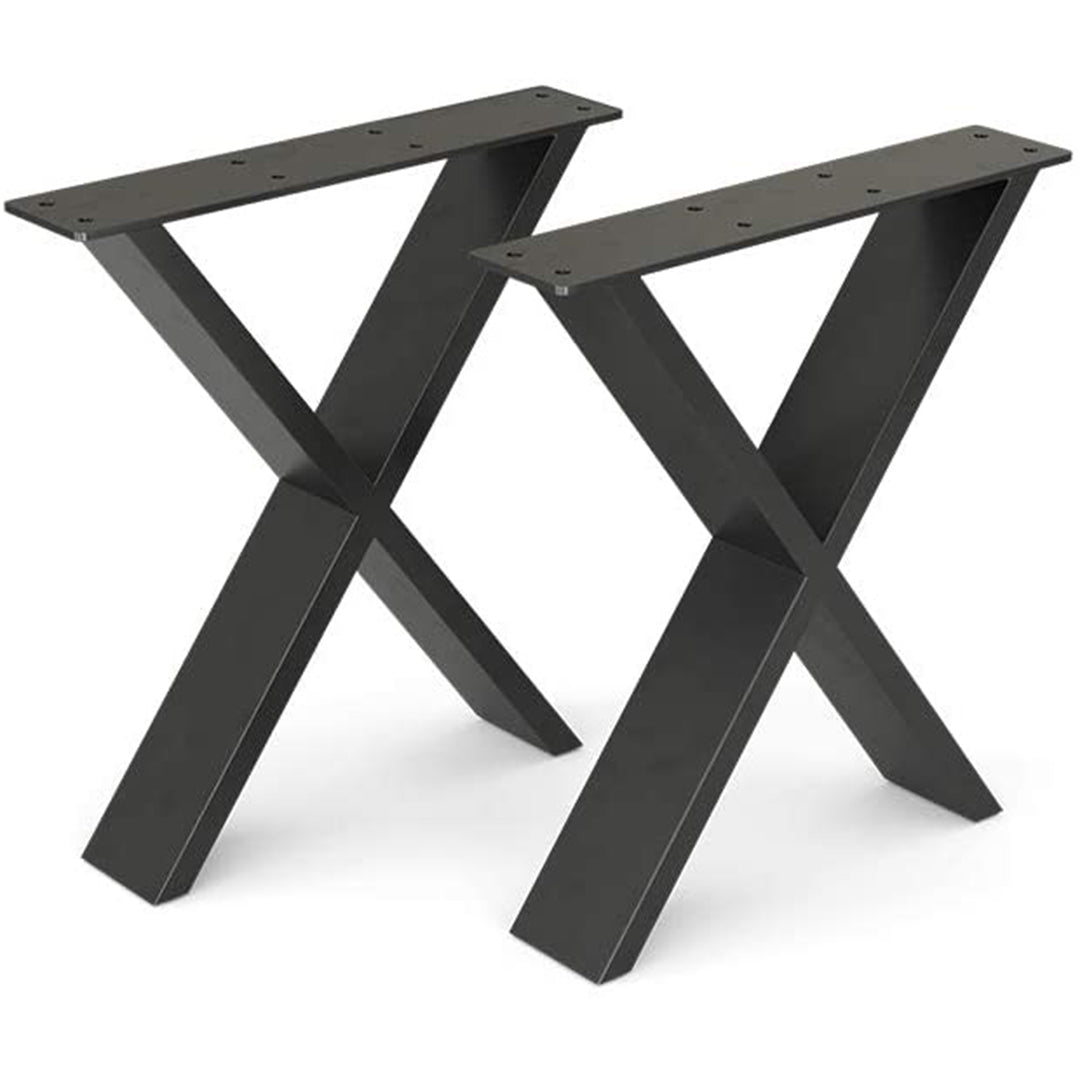 Tischgestell Metall Schwarz 2-er Set 55x72 cm