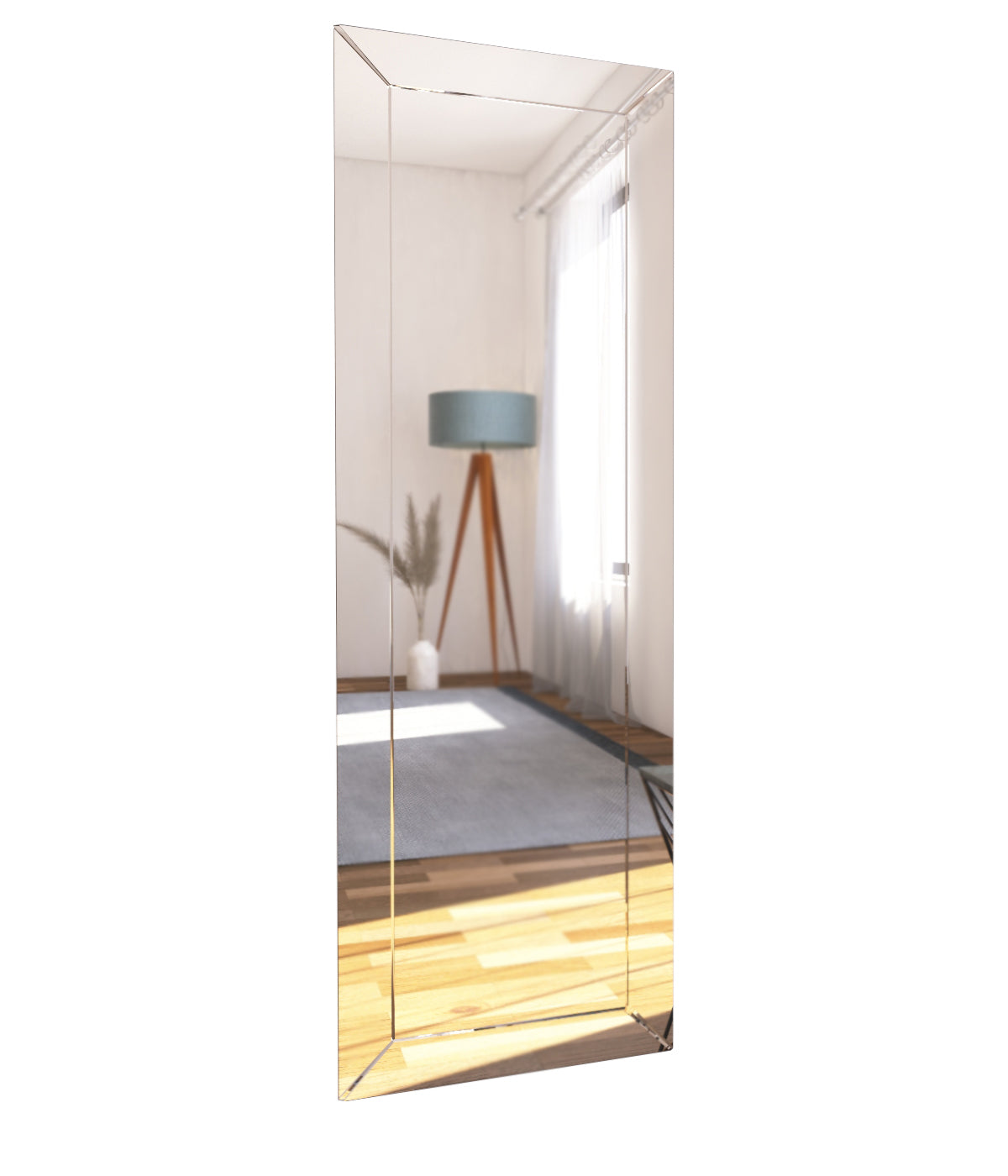 Wandspiegel Rechteck Design Modern Transparent 120 cm x 40 cm