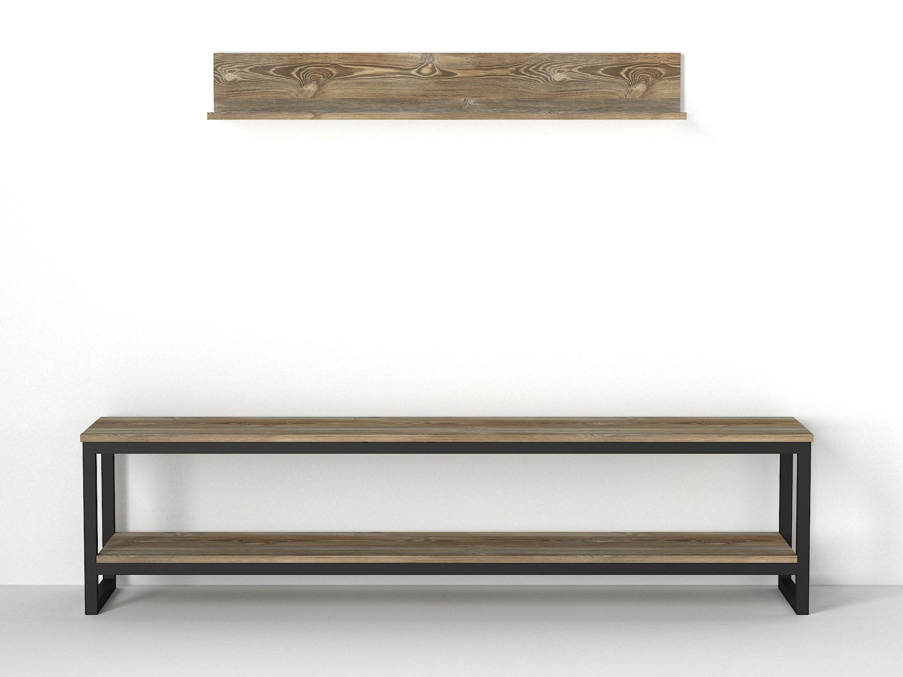 TV Lowboard Wanna mit Metallfüße Eiche